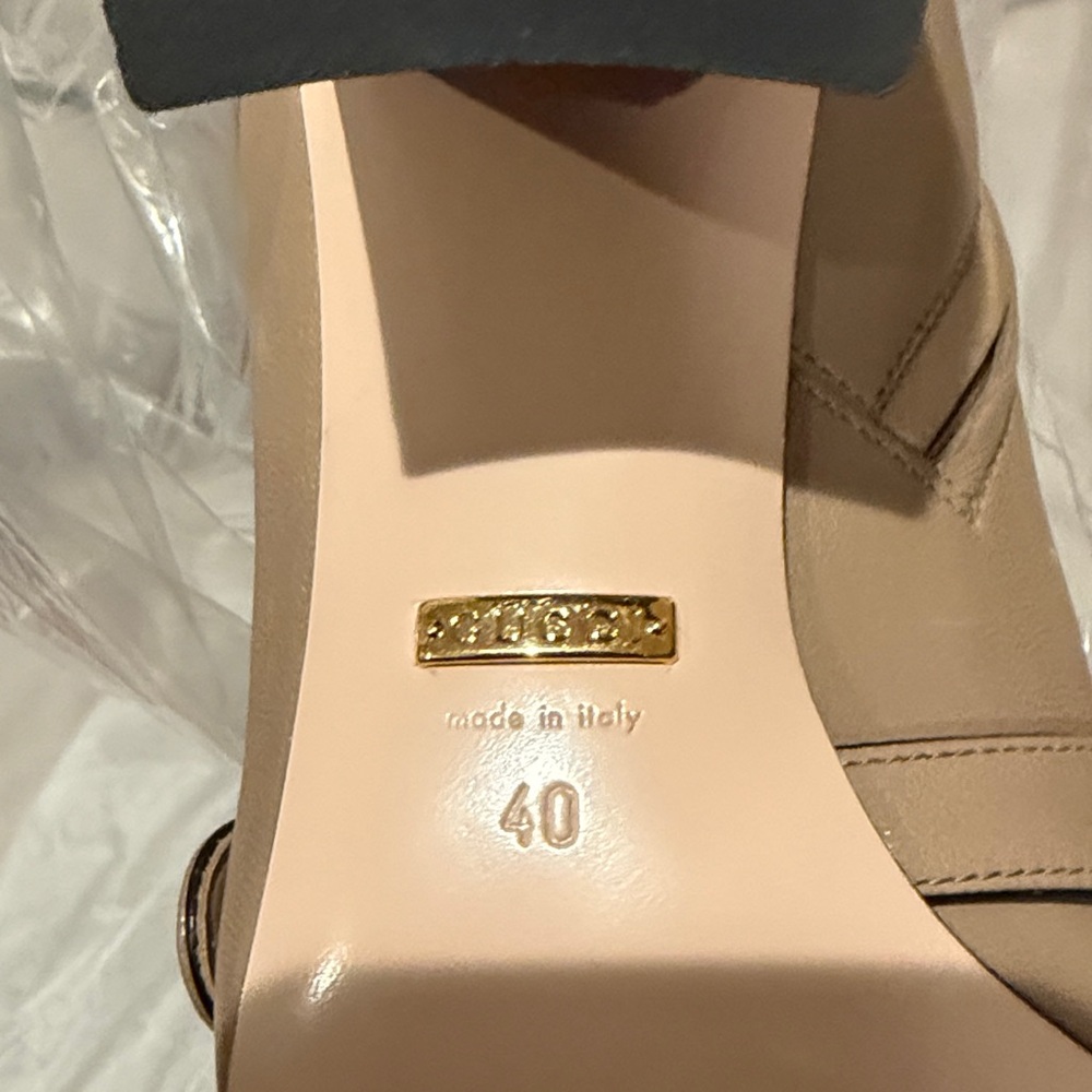 NEW GUCCI MARMONT GG FRINGE LEATHER ANKLE BOOTS - Picture 7 of 8